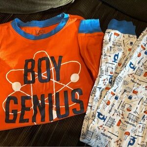 The Children's Place Orange Boy Genius Pajama Set